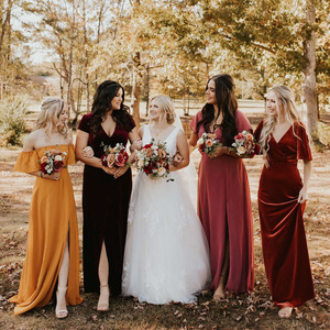 TEENYEE décontracté fête bal hors épaule fente bouffée à volants manches chic robe de soirée robes de demoiselle d'honneur pour les vacances - Product Image 5