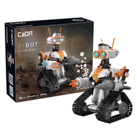 Cada C83002W Robot d'exploration Mars Z-BOT à double commande, blocs de construction de robot marcheur, ensemble de blocs de construction de robot avec lumières LED