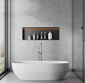 Vente en gros sur mesure, facile à installer, encastré en acier inoxydable 304, <span class=keywords><strong>montant</strong></span> mural de douche niche intérieure, étagère de salle de bain avec éclairage LED - Product Image 6