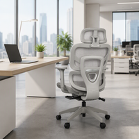 Chaise de bureau exécutive ergonomique pivotante en maille intégrale, confortable et moderne, avec dossier haut, pour ordinateur, vente en gros