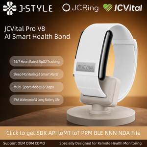 JCVital V8 V8B V8C SDK API OEM ODM Armband KI-Gesundheitsassistent Smartwatch Konversationsinteraktion Beratungstracker CE FCC RoHS - Product Image 1