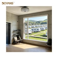 Ventana Fija de Aluminio de Piso a Techo, Ventana Panorámica Grande para Villa