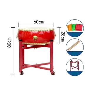 Grande Tamburo in Legno Massiccio con Pelle di Vacca di Prima Qualità per Danza e Creazione di <span class=keywords><strong>Ritmo</strong></span> - Tamburo del Drago Cinese - Product Image 6