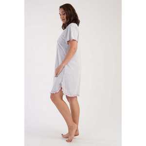 Túnica Bibeólica Casual de Manga Corta con Parches y Estampado Bíblico Ovalado para Mujer, Talla XXL - Product Image 3