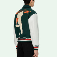 Veste universitaire de haute qualité, logo personnalisé, vintage, décontractée, unisexe, extérieur, patch en cuir, serviette brodée, veste de baseball
