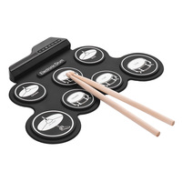 Kit de batterie numérique MIDI portable en silicone OEM pour débutants