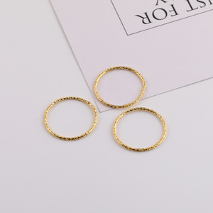 Large Closed Loop Embossed <b>Ring</b> 30mm Metal Plated Jewelry Finding For Bracelet Making DIY Accessories - Product Image 2