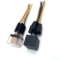 Relé Automotriz con Arnés de 24V 40A y 4 Pines SPST para Automóviles, Camiones, Camionetas, Motocicletas, Barcos y Rastreadores GPS