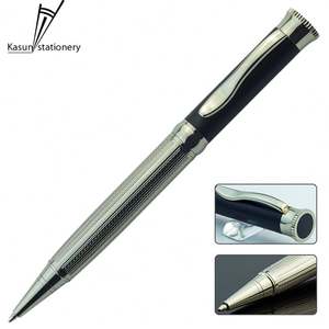 Bolígrafo de Metal de Lujo con Logotipo Personalizado, Acabado en Negro Metálico y Detalles en Oro Rosa - Product Image 3