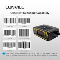 LONVILL Lecteur de balayage longue portée Ethernet code à barres led code scan code 1d Code 128 pharma code 2d fix scanner