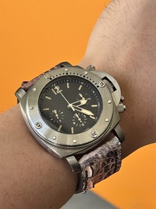 Vs nhà máy <span class=keywords><strong>Pam</strong></span> 9010 tự động quanh co cơ khí chuyển động con trỏ 44mm siêu phát quang sang trọng thép không gỉ trường hợp da - Product Image 2