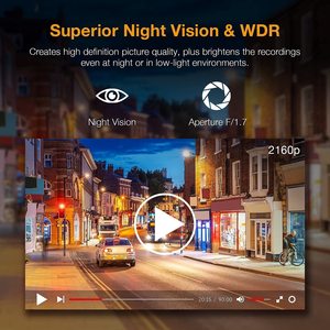 Cámara para Auto DVR con Visión Nocturna, Doble Lente, GPS, WiFi, Grabadora de Conducción para Autos <span class=keywords><strong>Audi</strong></span> A6, Estacionamiento 24 Horas, Delantera y Trasera, Dashcam 4K - Product Image 4
