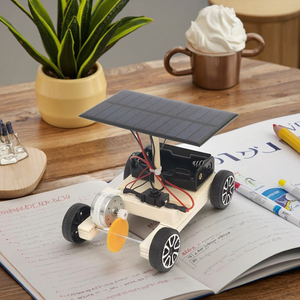 STEM đồ chơi bằng gỗ Câu Đố thiết lập lắp ráp Montessori năng lượng mặt trời xe không dây điều khiển từ xa xe - Product Image 1