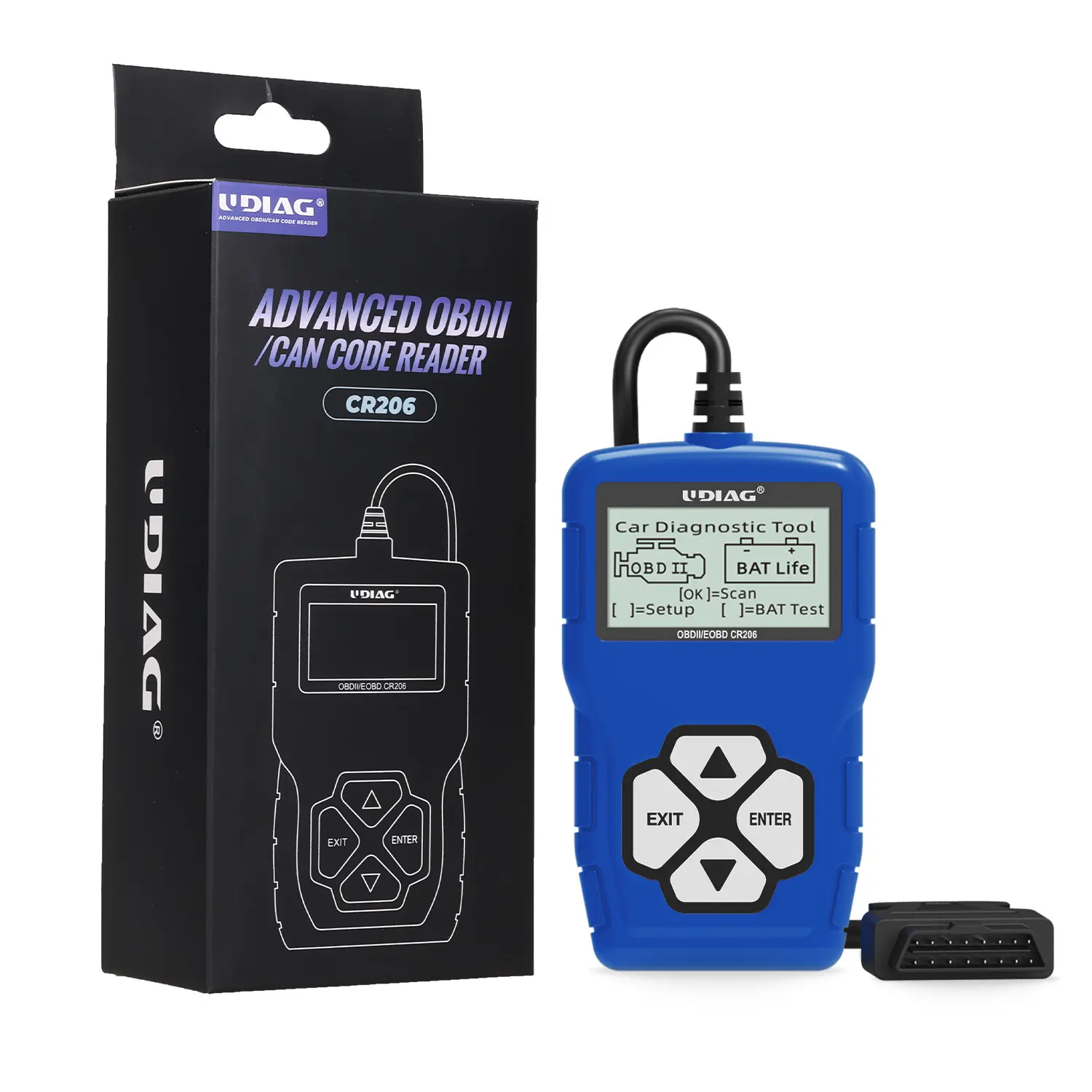 CR206 Automotive Full Function Code Reader Auto Diagnose For Most Of Models Key Programming And Dashboard Recovery Tool