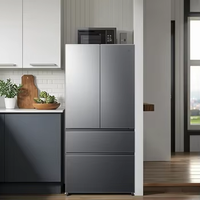Nouveau Réfrigérateur Mijia Pro Star Argent Satiné Micro Ice-Fresh Double Système Style Français Encastrable 560L Sans Givre Usage Domestique Application