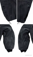 Blouson Bomber Homme Personnalisé 2026 avec Logo, en Denim Toile Délavé à l'Acide, à Capuche, Coupe Oversize Streetwear Boxy, Broderie 3D Unie