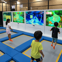 Juego Interactivo de Trampolín con Pantalla de Seguimiento de Movimiento, Equipo Comercial para Parques de Trampolín Interiores y Centros de Entretenimiento Familiar (FEC)
