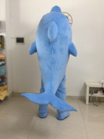 Costumes de mascotte de dauphin bleu de Hola/costumes mascotte de poissons