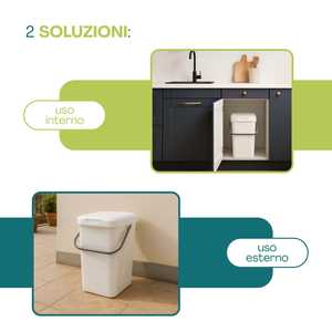 Kitchen Waste <b>Bin</b> 14 Litre Odour Proof <b>Lid</b> With Handle For Wet Waste Under Sink Use - Product Image 5