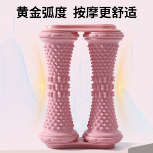 Foot Massage Roller Dual Wheel Pink For Foot Relief And Exercise - Product Image 3