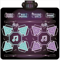 Tapis de danse interactif musical électronique pour enfants, 2 joueurs, tapis de jeu en tissu pour deux danseurs