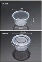 Gobelet à sauce jetable en plastique PET de 1,5 oz avec fermeture hermétique, boîte à lunch, marque MERCURA, indispensable