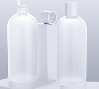 Bouteille de 500 ml en plastique ABS dépoli anti-déversement pour hydrolat et tonique, avec bouchon à vis Flexiloop, pour démaquillant et cosmétiques, rechargeable, impression sérigraphique