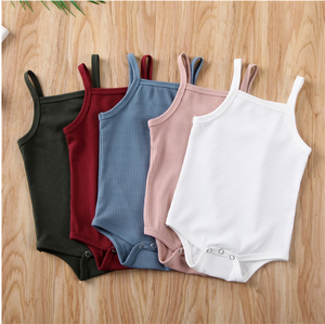 Ropa de algodón Unisex para bebé recién nacido, Pelele de algodón liso, sin mangas, Express Ali, venta al por mayor, barata - Product Image 4