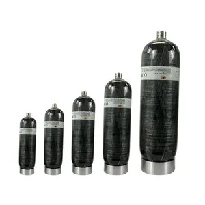 KJ factory direct sale 12L 15L 20L 40L 140L 200Lbig Carbon Fiber Wrapped Composite Cylinder tank 300bar