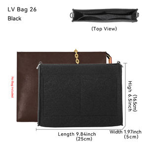 กระเป๋าผ้าขนาดใหญ่สำหรับจัดระเบียบกระเป๋า Speedy <span class=keywords><strong>Tote</strong></span> ทำจากผ้าสักหลาด ใช้จัดเก็บของได้หลากหลาย ใช้เป็นกระเป๋าใส่เครื่องสำอาง หรือใส่ในกระเป๋าถือ - Product Image 2