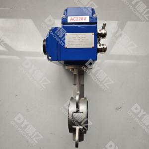 Vanne papillon motorisée 2 pouces, type Wafer, robuste, corps/<span class=keywords><strong>disque</strong></span>/tige en acier inoxydable 316, joint EPDM, actionneur électrique marche/arrêt, entrée 220 V CA. 60Hz - Product Image 5