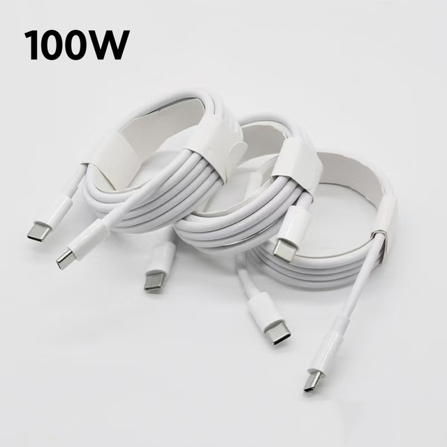 PD 100W 1M 1.5M 2M Type C to Type C Data Cable 5A Fast Chip Tipo C Carga Rapida USB Charging Cable for iPhone 15 Macbook Pro