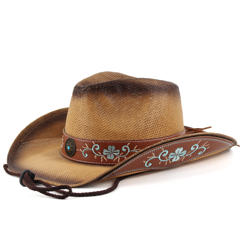 Classic Straw Cowgirl Hats for Women - Embroidered Western  display picture 3