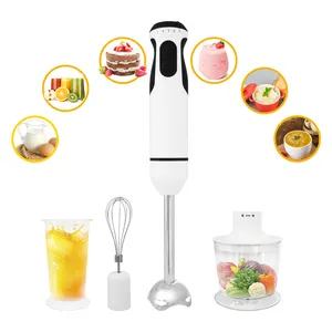 4 in 1 Multifunction Stick Handheld Chopper Mixer Immersion Drink Smoothie Food Processor Electric Hand Held Blender for Kitchen