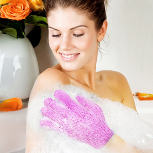 Nouveaux Gants Exfoliants Naturels pour le Corps, Éponge Exfoliante Naturelle, Gants en Nylon à Cinq Doigts pour un Nettoyage Corporel en Profondeur - Product Image 3