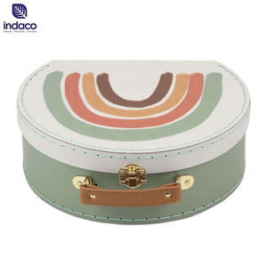 The new Nordic style rainbow semi-circular suitcase is a storage box suitable for <b>clothes</b> and items of newborns - Product Image 2