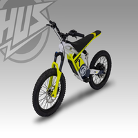 Moto électrique tout-terrain HUS pour enfants V2, 20 pouces, 48V 13Ah, suspension intégrale, frein à disque hydraulique, 40 km/h, motocross, 1500W, pour les 8-12 ans