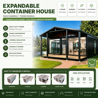 Maison conteneur moderne extensible 20ft 40ft, pliable, préfabriquée, mobile, avec structure robuste, double étanchéité, pour bureau et habitation