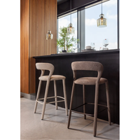 Chaise de bar entièrement rembourrée, nouveau design, vente en gros d'usine, avec repose-pieds en métal pour la maison, l'hôtel, le café