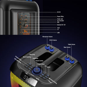 SING-E Altavoz Bluetooth Portátil para Exteriores de 12 Pulgadas, con Subwoofer de Alta Potencia, Ideal para Fiestas y Uso Doméstico - Product Image 4