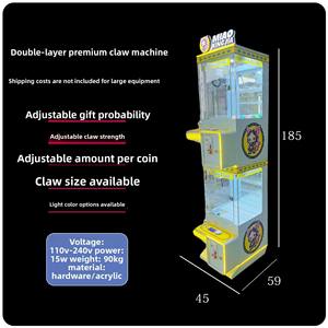 Customized Double-layer Mini Children <b>Claw</b> <b>Machine</b> Metal Structure Arcade Entertainment Toy Crane Coin-operated Vending <b>Machine</b> - Product Image 6