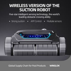 Limpiador de piscinas inalámbrico inteligente <span class=keywords><strong>WYBOT</strong></span>, robot de succión de suciedad automático eficiente con cobertura completa para piscinas, estanques de peces - Product Image 5