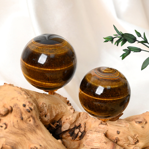 Wholesale Feng Shui <b>Crystal</b> <b>Ball</b> Tiger Eye Sphere for Home Decoration - Product Image 2