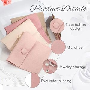 Pochette d'emballage en microfibre personnalisée avec logo, pochette de luxe pour petits bijoux, collier, bagues, boucles d'oreilles - Product Image 3