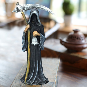 Regalos festivos <span class=keywords><strong>Hell</strong></span> Reaper adorno de resina Estatua de la Muerte Santa esculturas de Santa Muerte moldes de resina para la decoración del hogar de Halloween - Product Image 5