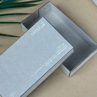 Caja de Cartón Rígido Gris Personalizada, Embalaje de Papel Rectangular Ecológico y Reciclable para Pequeñas Empresas y Lotes Pequeños