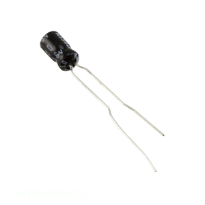 Condensador de Canal de Fabricante con Orificio Pasante UMT1E4R7MCD2 4.7 uF CAP ALUM 4.7UF 20% 25V RADIAL TH - Product Image 1