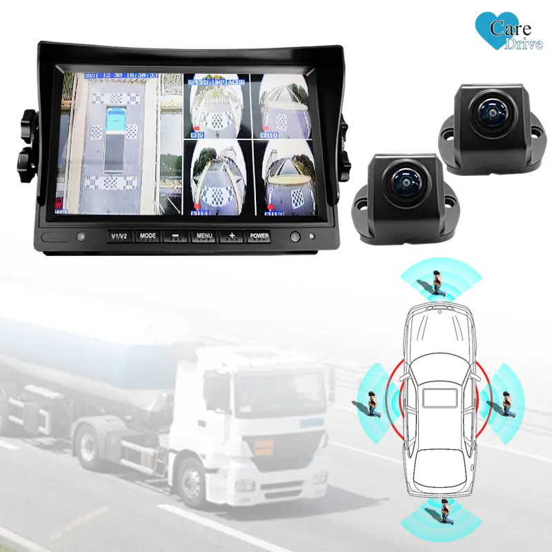 CareDrive HD blind spot monitor detection es digital wireless reverse camera system for truck harvester trailer