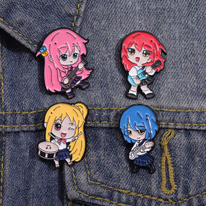 Chic <span class=keywords><strong>Manga</strong></span> inspirado en el Anime Bocchi <span class=keywords><strong>Rock</strong></span> guitarra broche lindo cómic chicas solapa insignia Musical esmalte pines recuerdos fundición técnica - Product Image 3