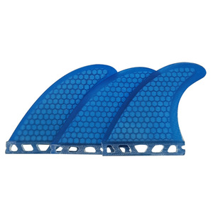 Aletas de Cola para Tabla de Surf LCO-STOPRT, Modelo Honeycomb de Fibra de Vidrio Azul Future, Juego de 3 Aletas para Surf de Alto Rendimiento - Product Image 5